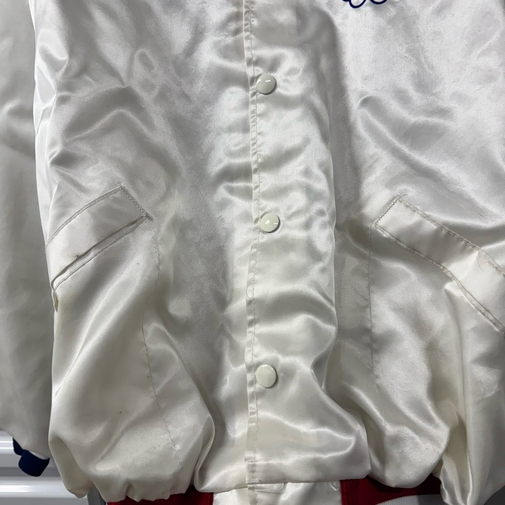 Vintage King Louie USA Team Olympics Firestone Bomber Jacket White Mens XL 80s‎ - Picture 5 of 10
